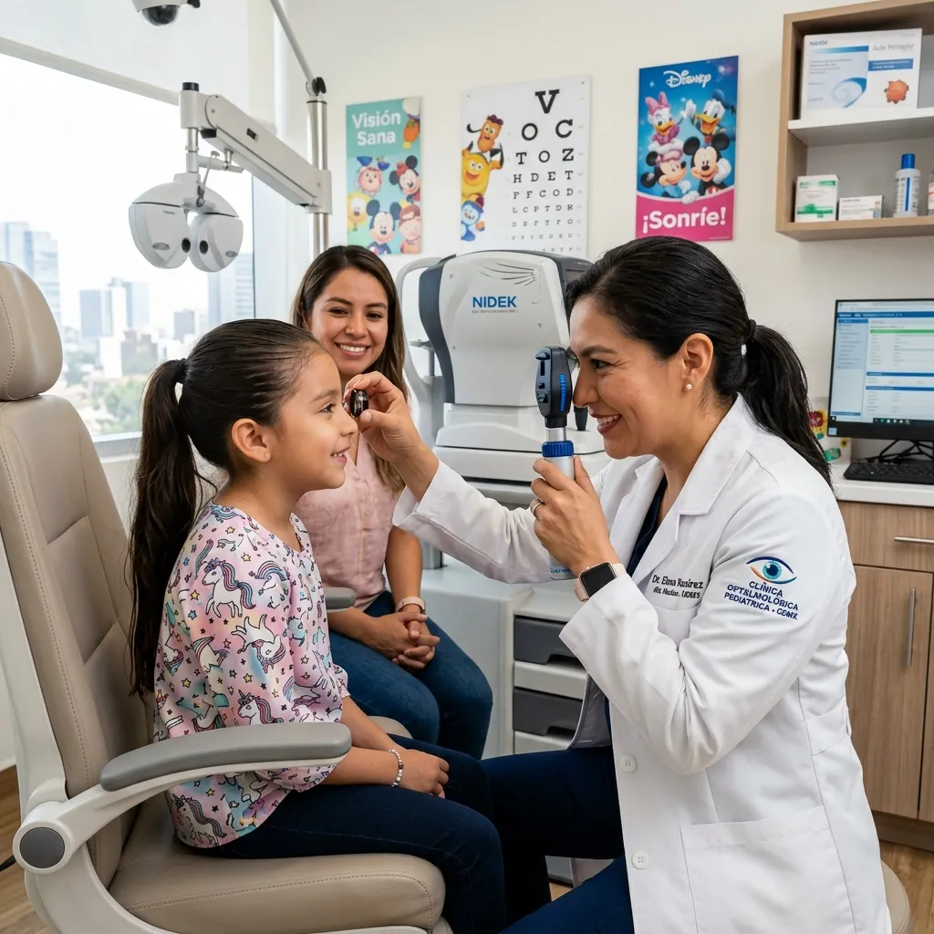 Consulta de oftalmología pediátrica